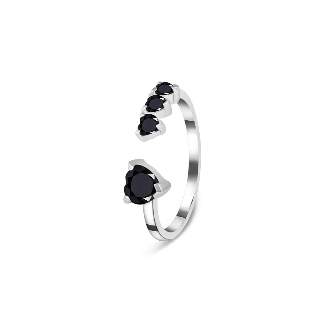 Black Tourmaline Ring-(BLS-SR-2747.)